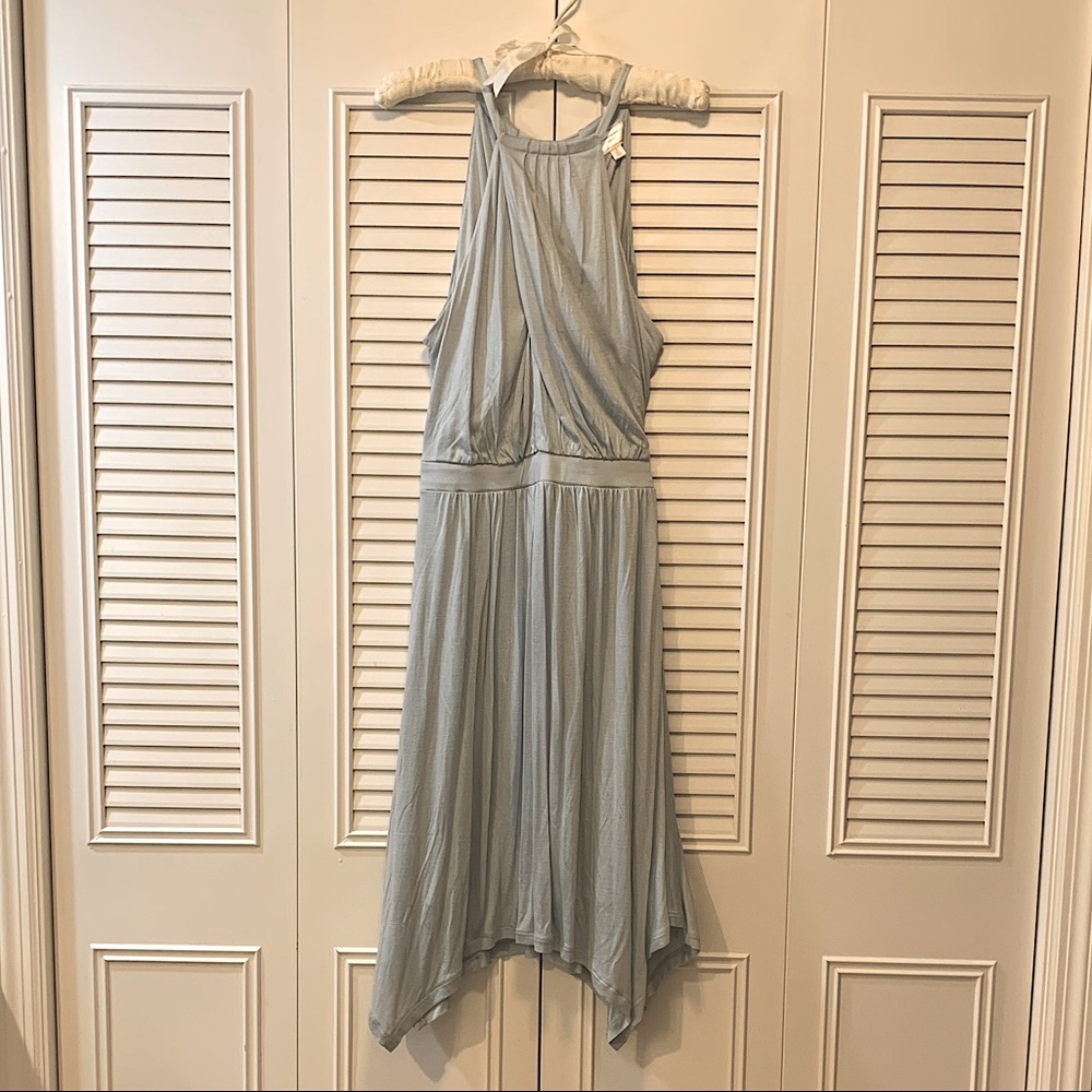 Anthropologie Moulinette Soeurs Elegant Light Blue Halter Dress